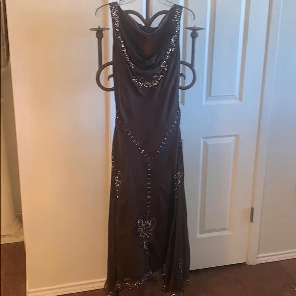 flora satin maxi dress chocolate Chocolate Brown Satin Bandeau Arden Maxi Dress